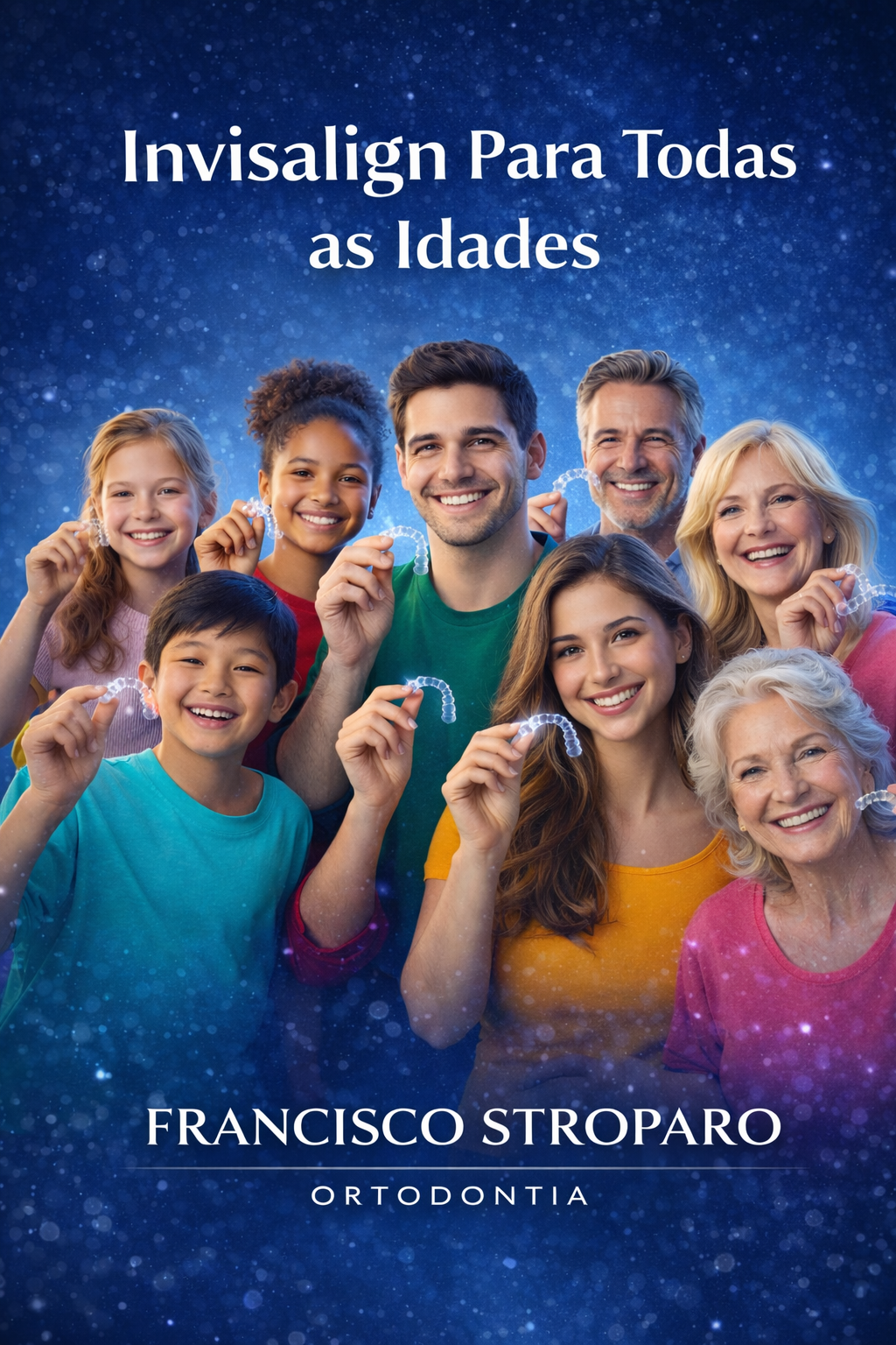 pacientes de todas as idades usando invisalign