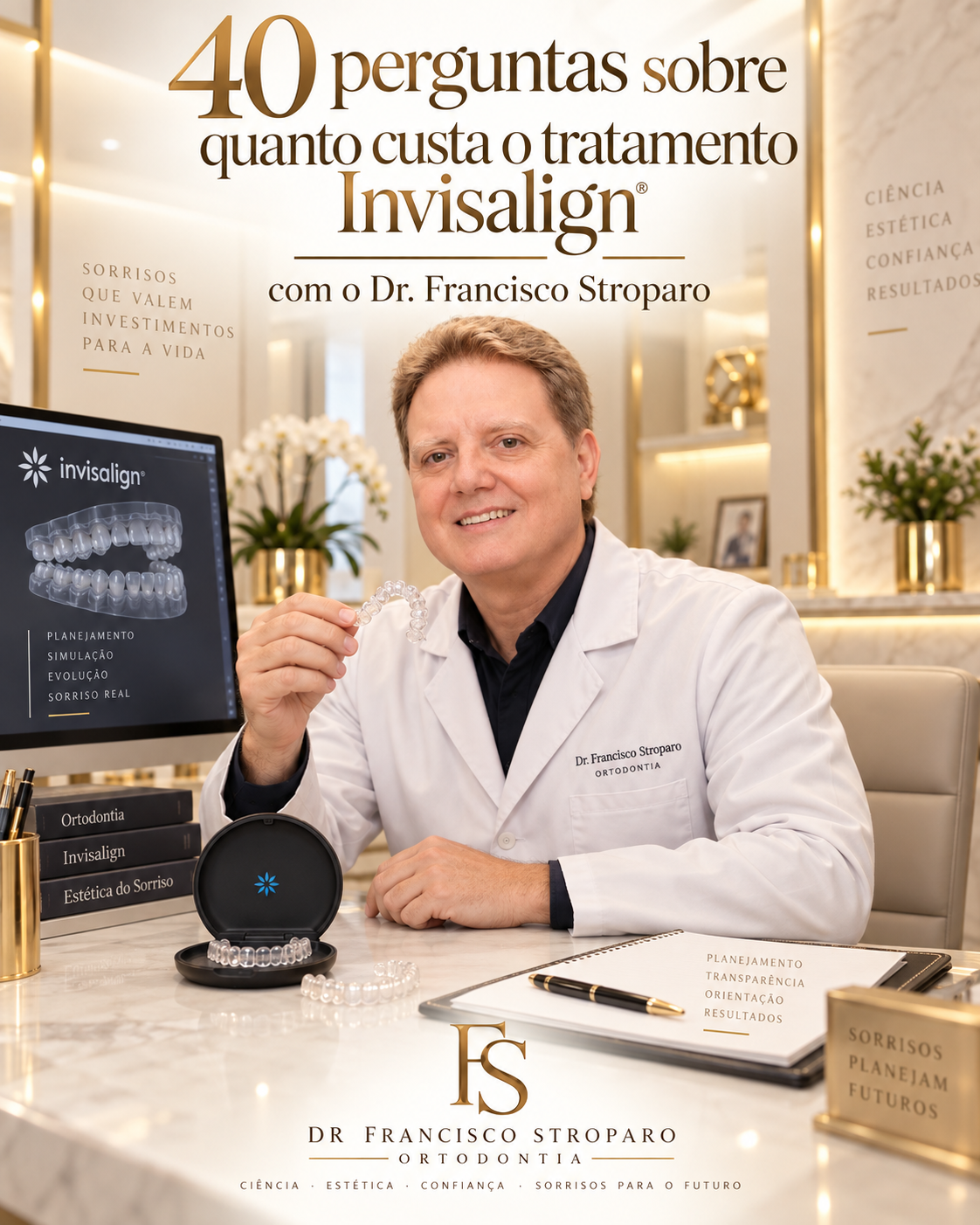 40 perguntas sobre quanto custa o tratamento Invisalign com o Dr. Francisco Stroparo