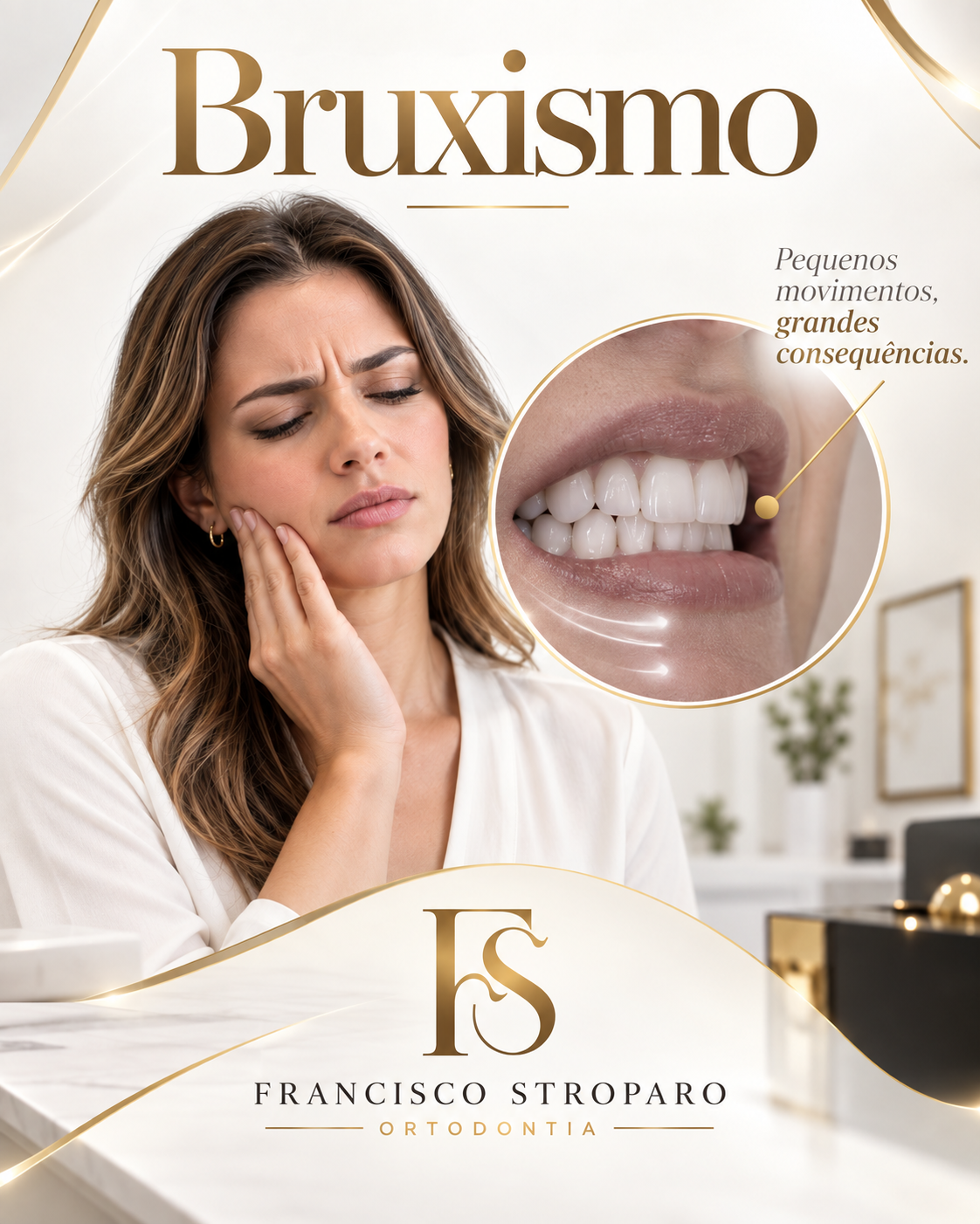 O bruxismo é uma condição que ocorre com muita mais frequência do que imaginamos. A principal característica é o ranger dos dentes, geralmente, durante a noite, quando se está dormindo. Em alguns casos, pode ocorrer durante o dia, quando o paciente está acordado, esse processo é denominado de bruxismo em vigília.